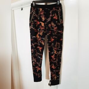 Floral Black Joggers